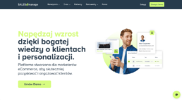 Strona gł&oacute;wna salesmanago stworzona dla ecommerce wykorzystując trzy zasady