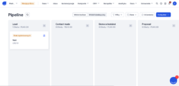 Widok z modułu CRM