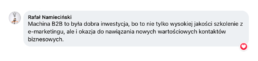 Machina B2B to była dobra inwestycja - Rafał Namieciński