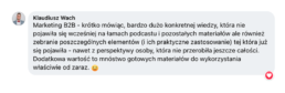 Dodatkowa wartość to mn&oacute;stwo materiał&oacute;w do wykorzystania praktycznie od zaraz - Klaudiusz Wach