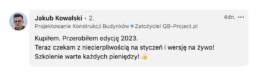 Szkolenie warte każdych pieniędzy - Jakub Kowalski, założyciel QB-project.pl