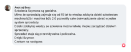 Szkolenia Szymona są genialne - Andrzej Besz